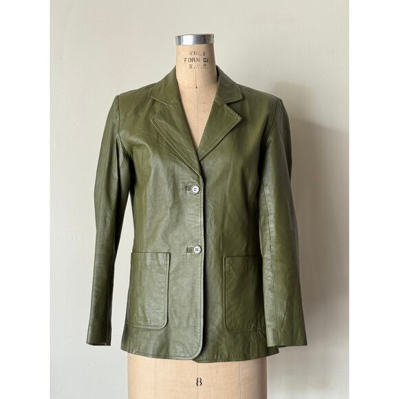 Vintage Olive Green Blazer/Jacket 1990s - Picture 1 of 3